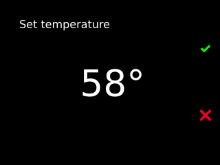 sv set temp screen